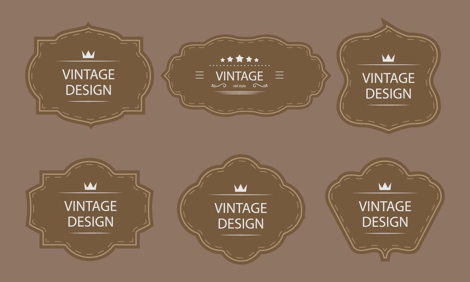 Label and Frame Collection for Classic Retro Branding and Packaging vector