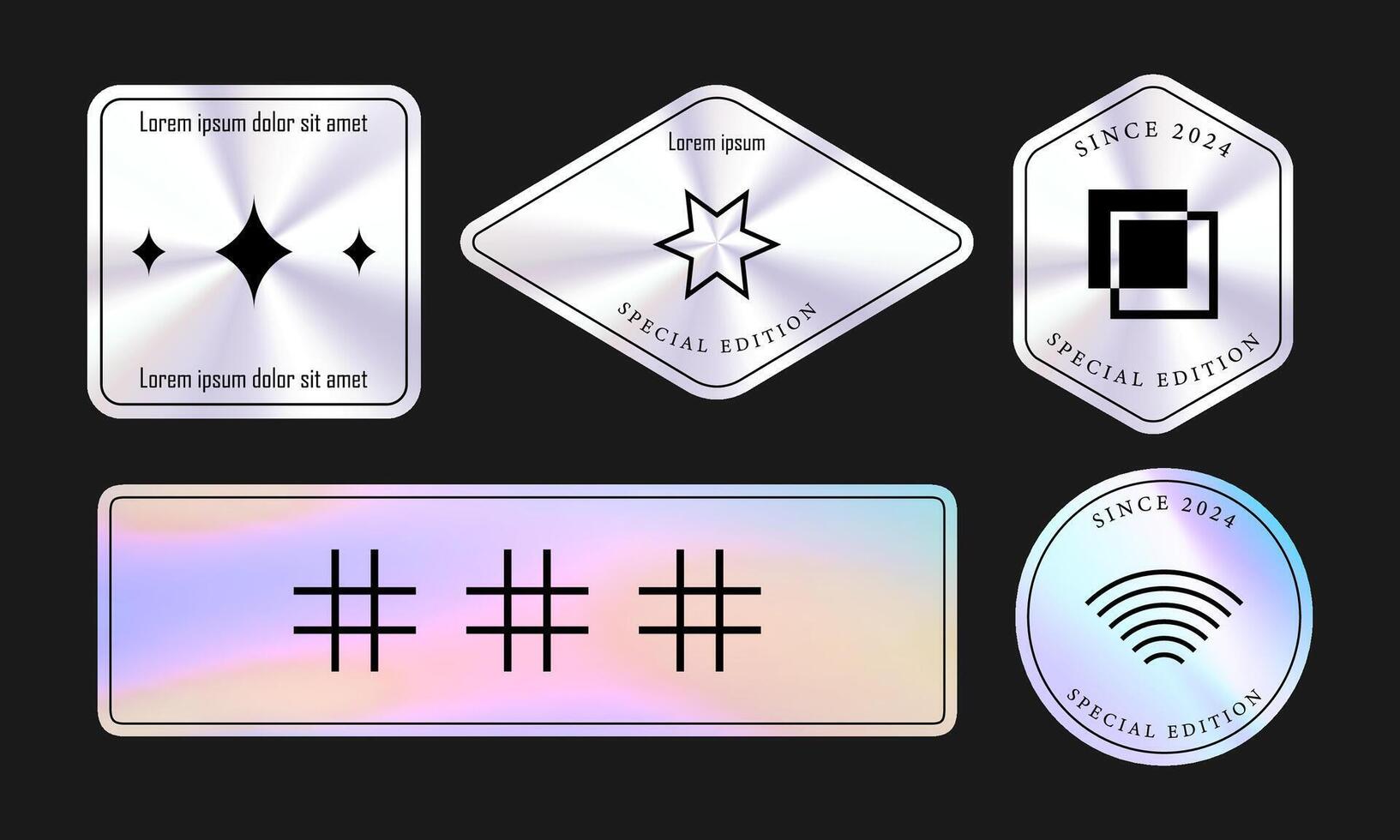 Pattern Special Edition Sticker Collection vector