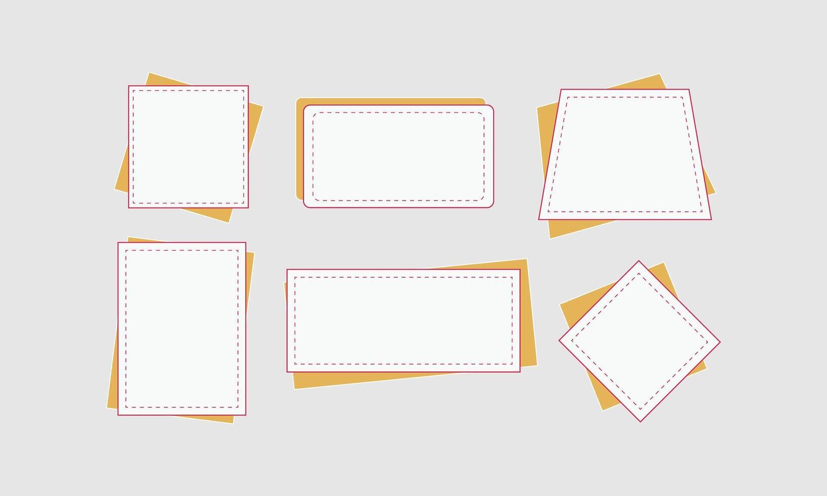 Design Geometric Paper Note Templates vector