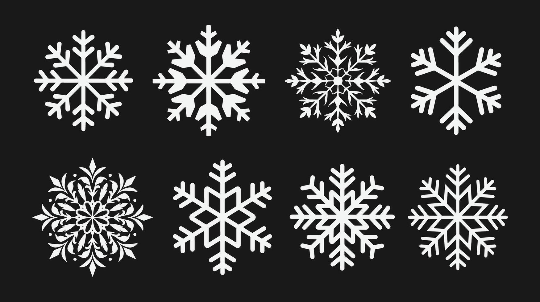 Intricate Winter Snowflake Collection vector