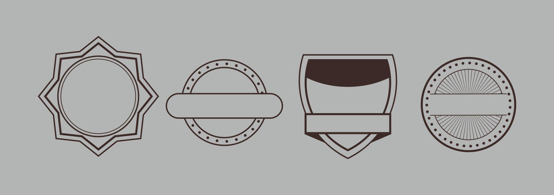 Elegant Vintage Label Badge Set vector
