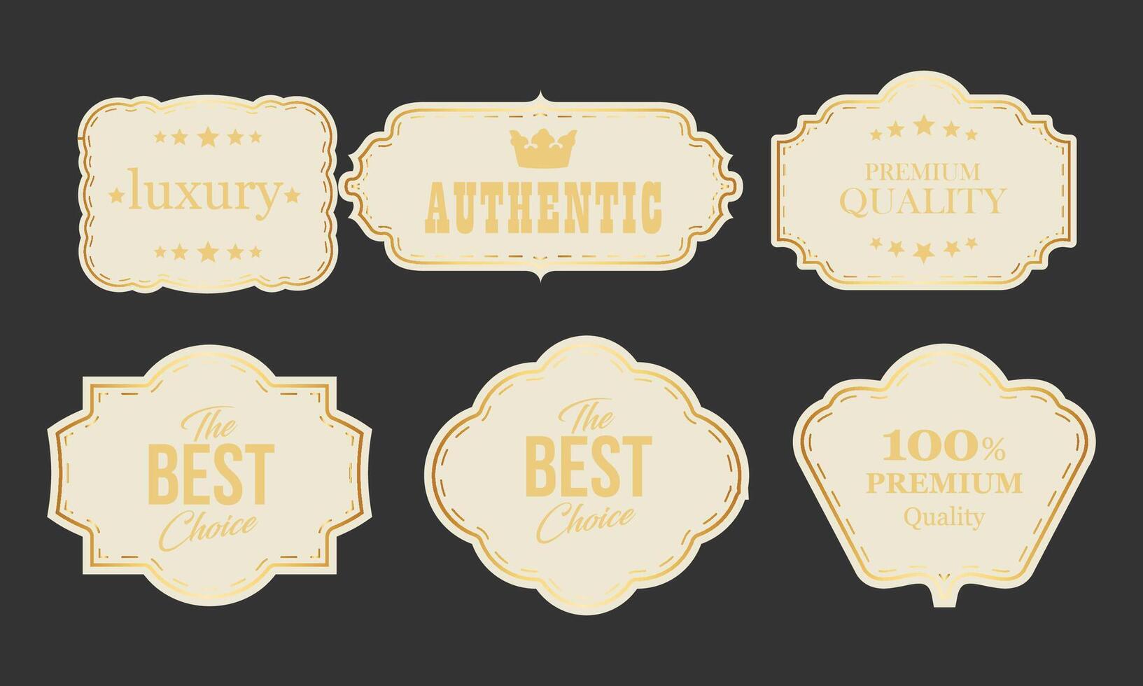 Elegant Vintage Premium Quality Badges vector