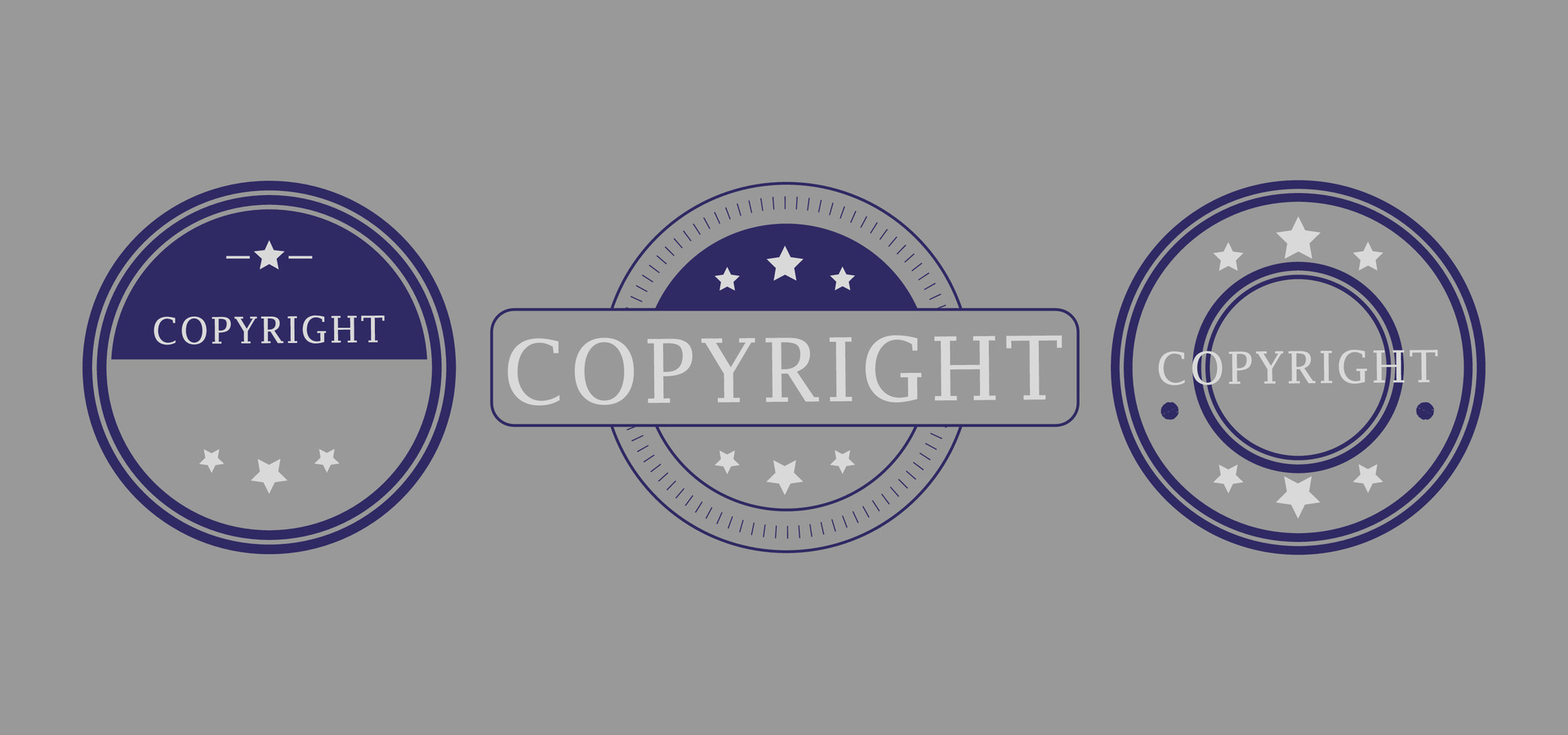 Copyright Protection Badge Design Set 49071780 Vector Art at Vecteezy