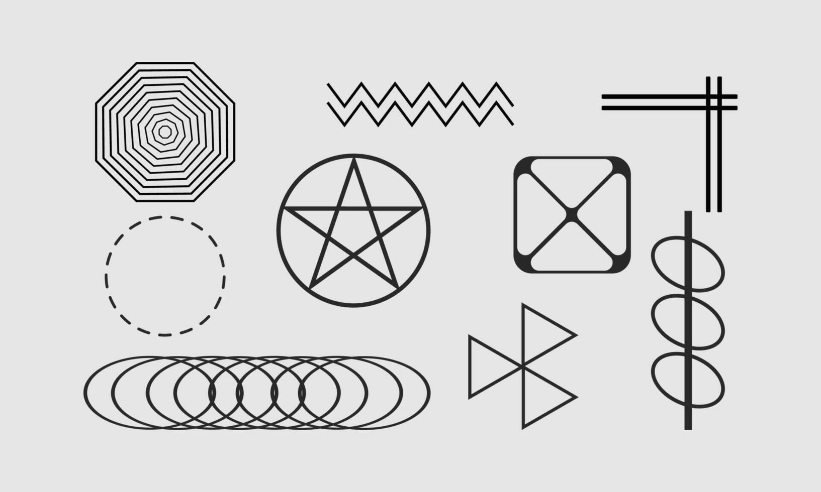 Abstract Geometric Shapes Collection vector