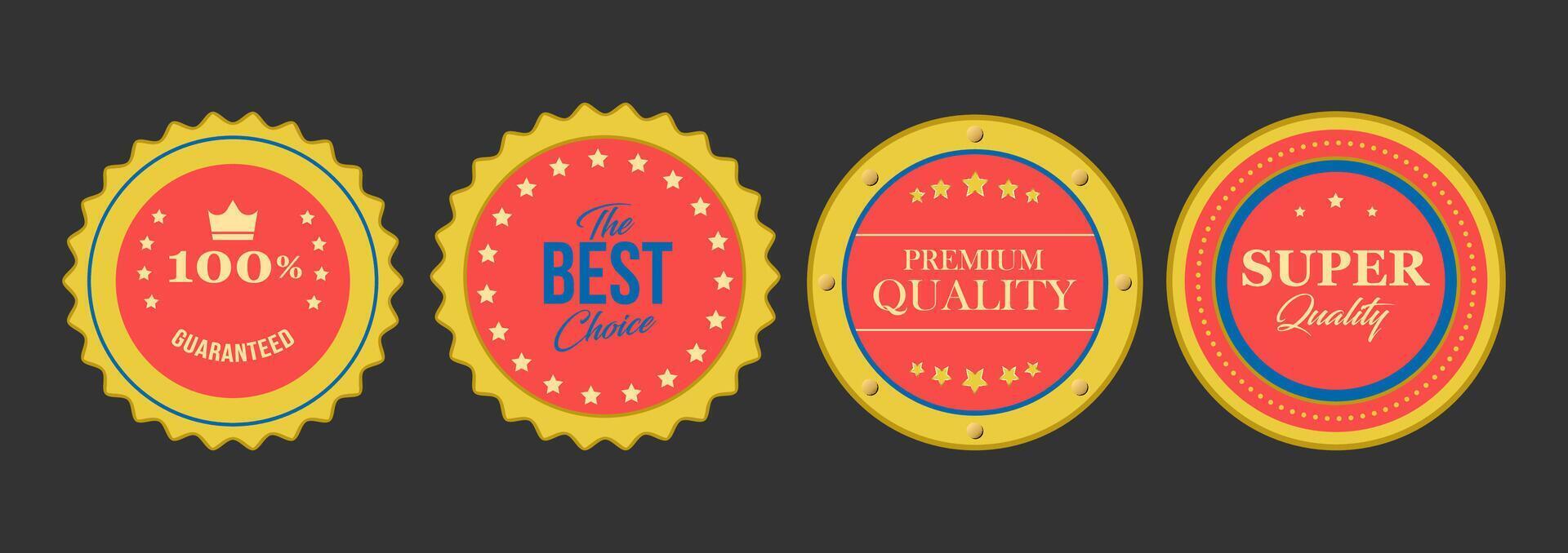 Vibrant Premium Quality Badge Collection for Retail and Branding Design vector