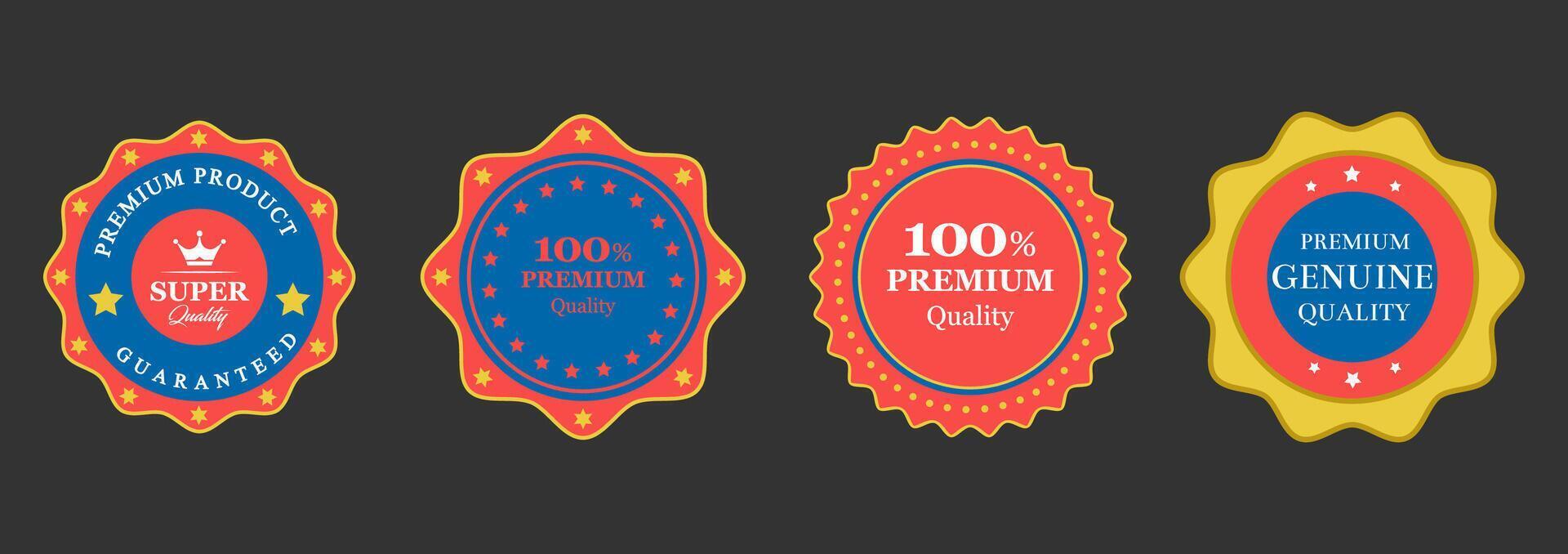Vibrant Premium Quality Badge Collection for Retail and Branding vector