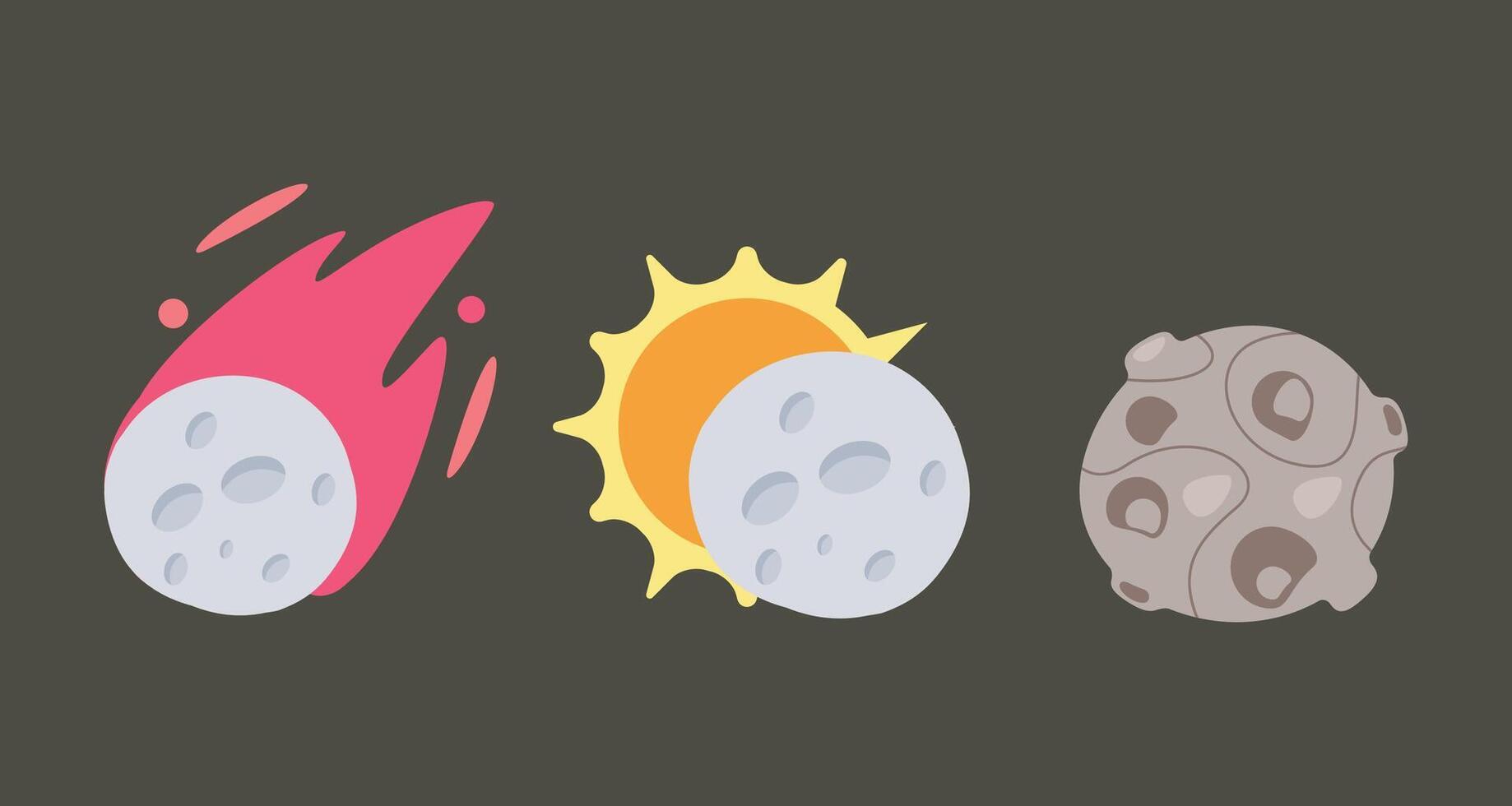 Cartoon Space Elements Illustration vector