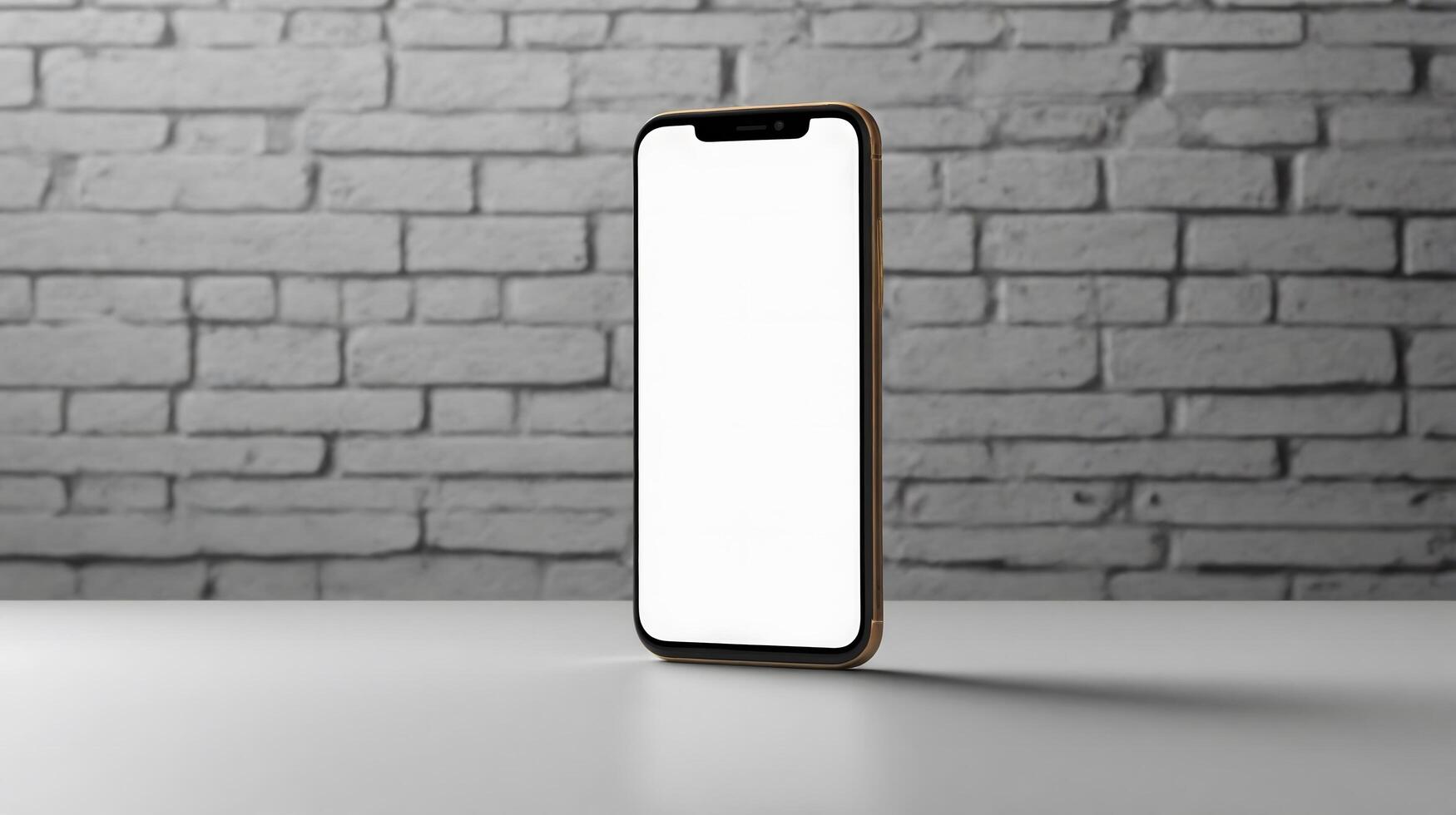 Blank screen modern smartphone mockup template, ideal for UIUX design, featuring a blank display and front and corner views of a smartphone, Mobile screen mockup photo
