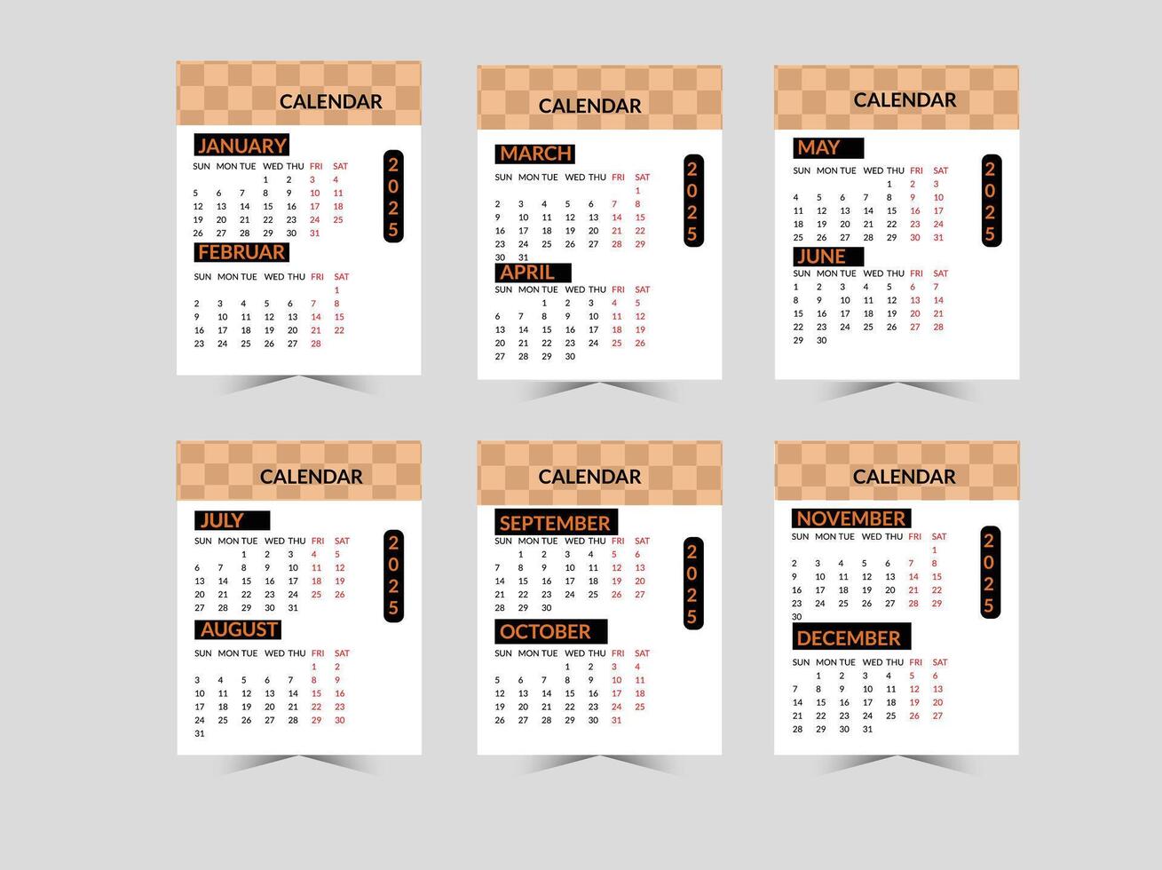 Calendar design, calendar template, company calendar design. vector