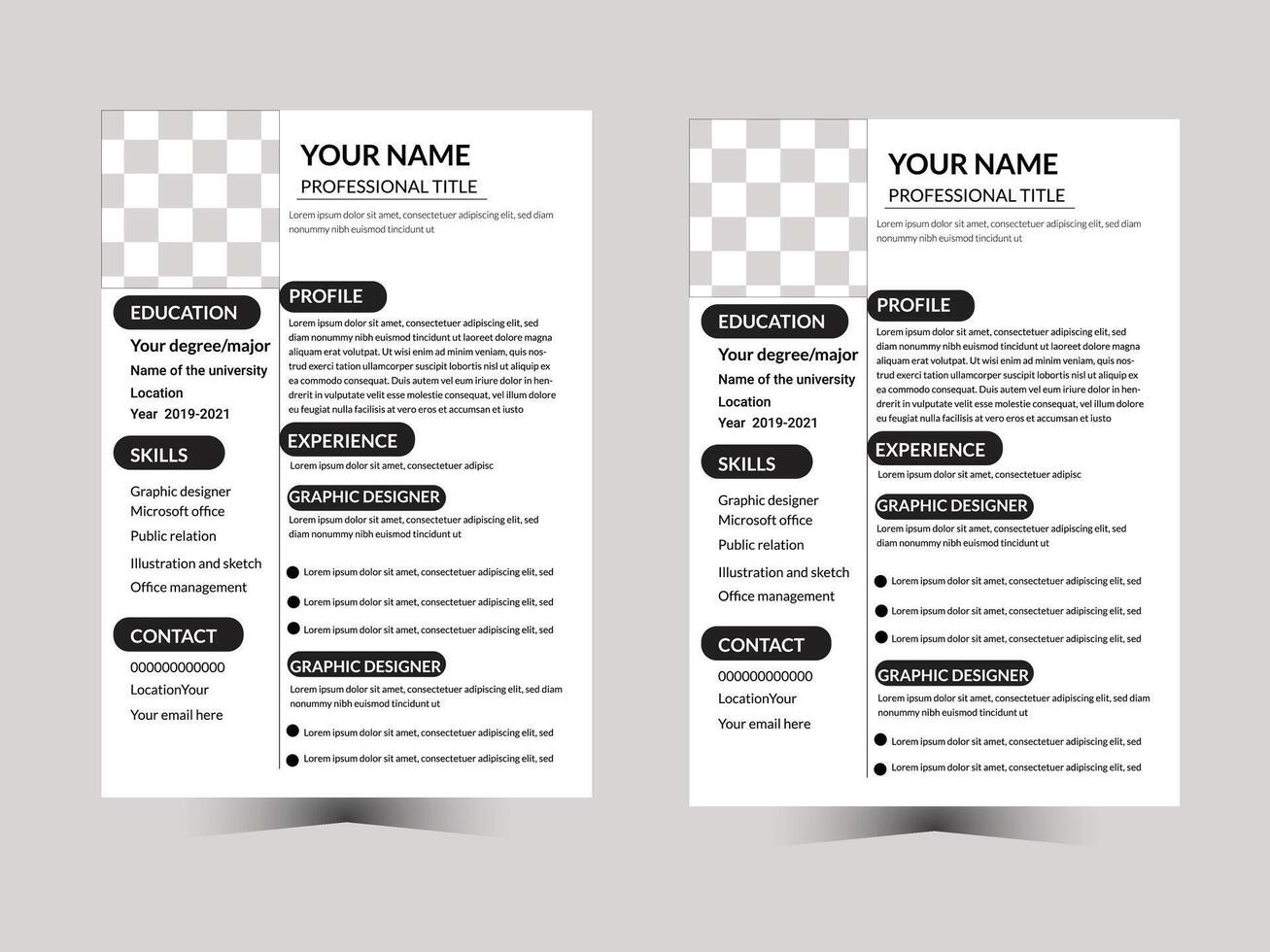 Resume design,cv design,moder cv design vector