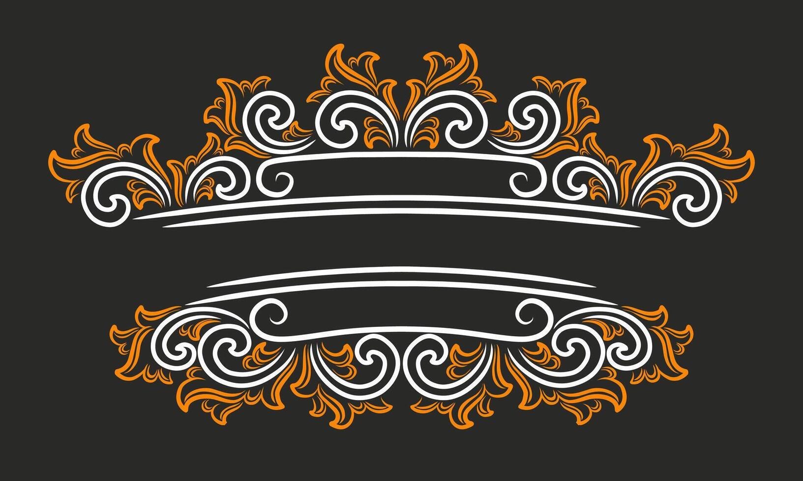 Frame border ornament for wedding line art decoration vector