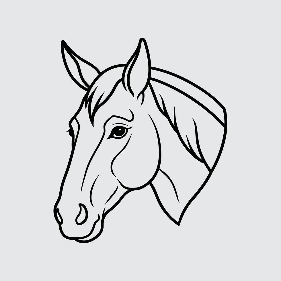 A Horse Head silhouette design 517 vector