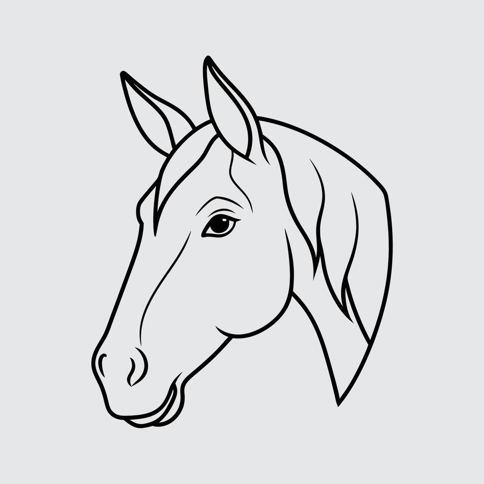 A Horse Head silhouette design 519 vector