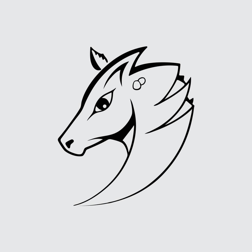 A horse head design 526 vector