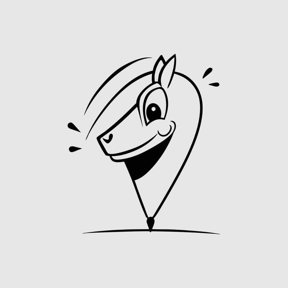 A Horse Head silhouette design 527 vector