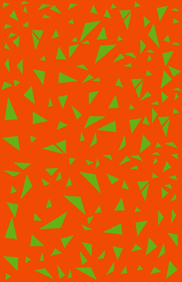 orange background with a green triangle on top vector