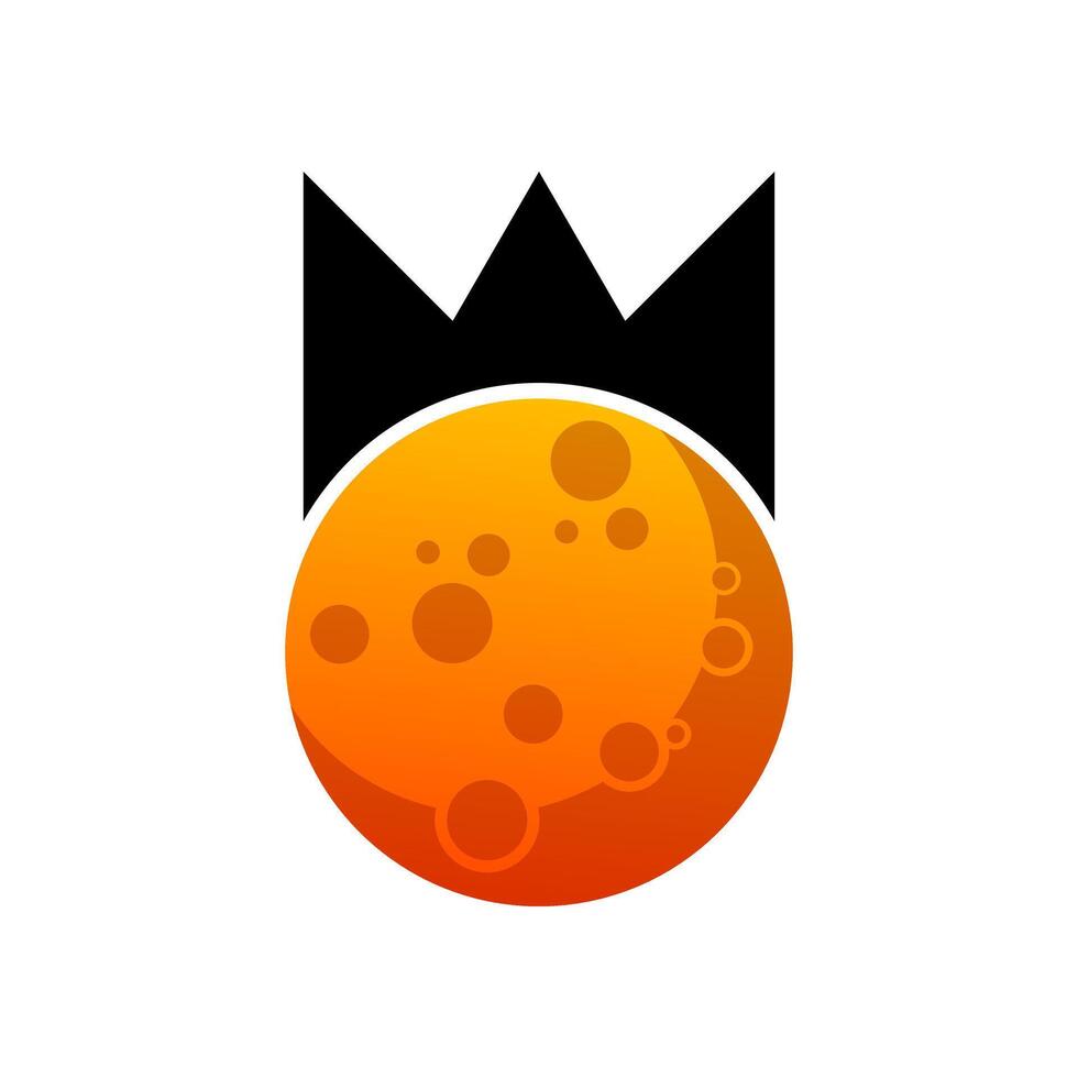 king moon creative gradient logo design vector