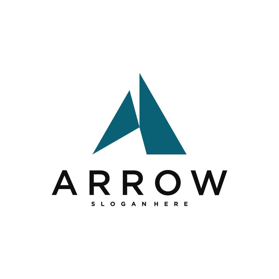 Initial letter A arrow logo design, Finance up arrow. Premium vector