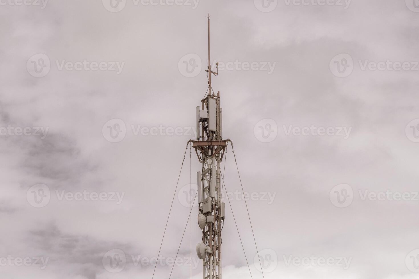 Big white 5G tower radiation in Playa del Carmen Mexico. photo