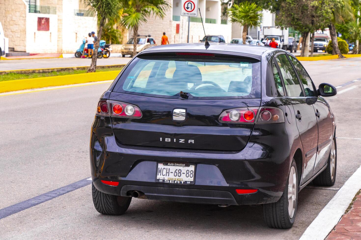 Playa del Carmen Quintana Roo Mexico 2023 Various cars vehicles parked outside in Mexico. photo