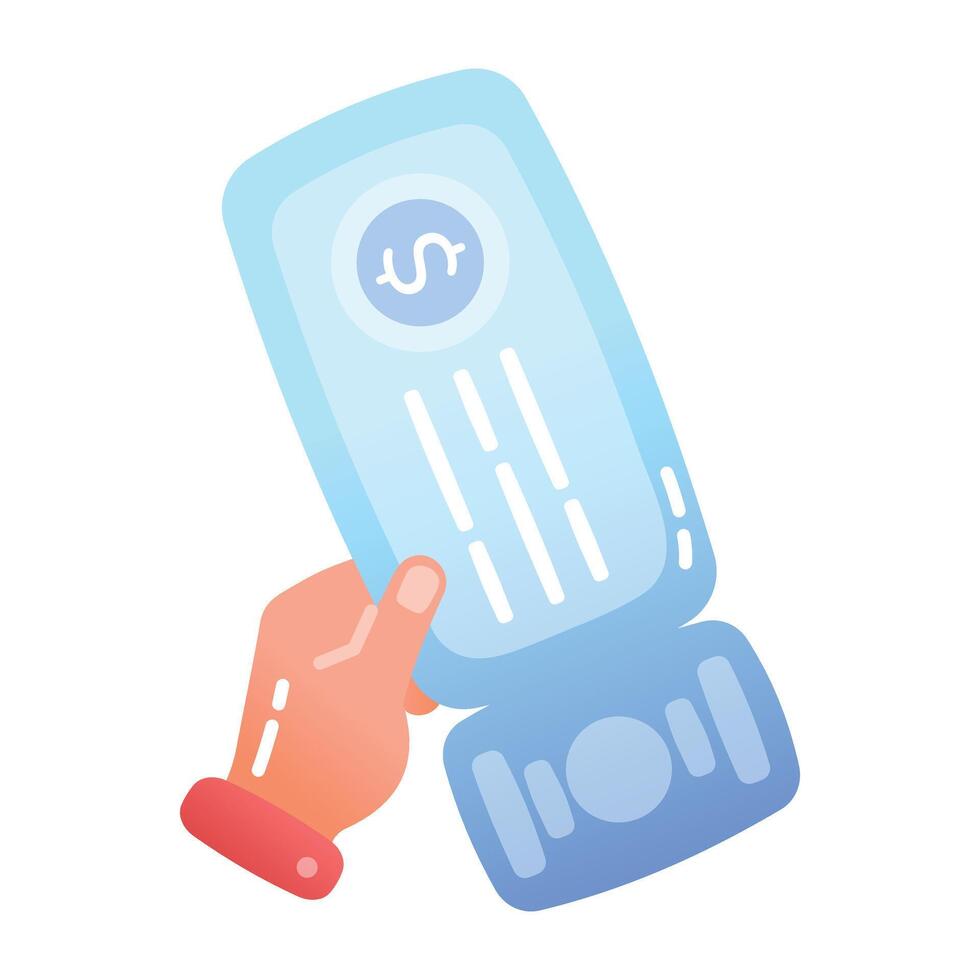 An icon of voucher in flat style vector