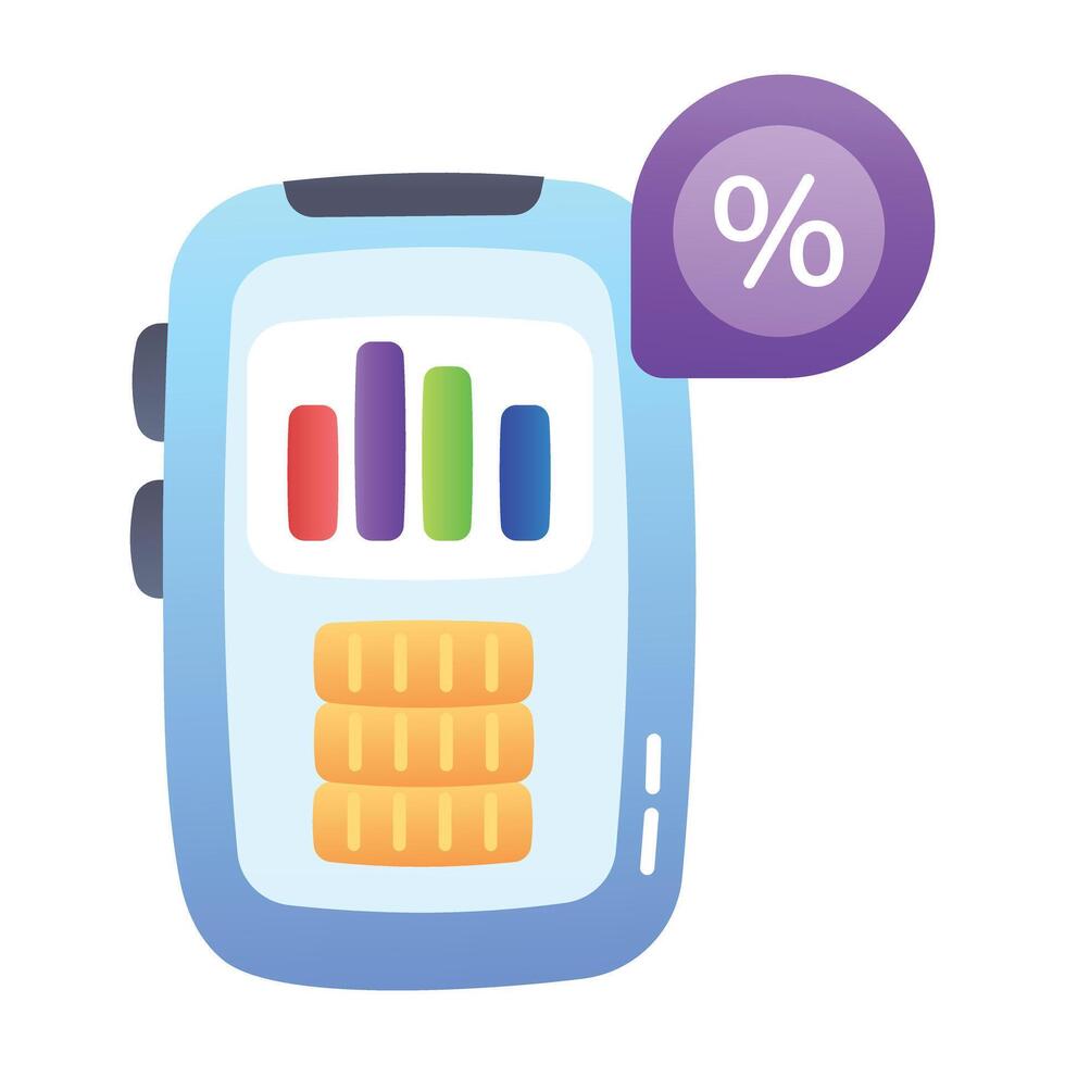 An icon of online interest designed in flat style vector