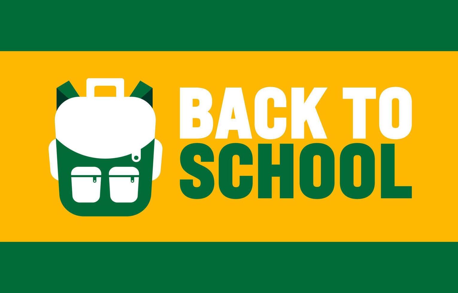 Back to School is observed every year in September. Holiday concept. Template for background, banner, card, poster, placard, design template with unique shapes with standard color. vector