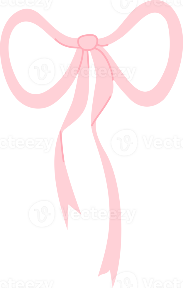 Pink ribbon bow png