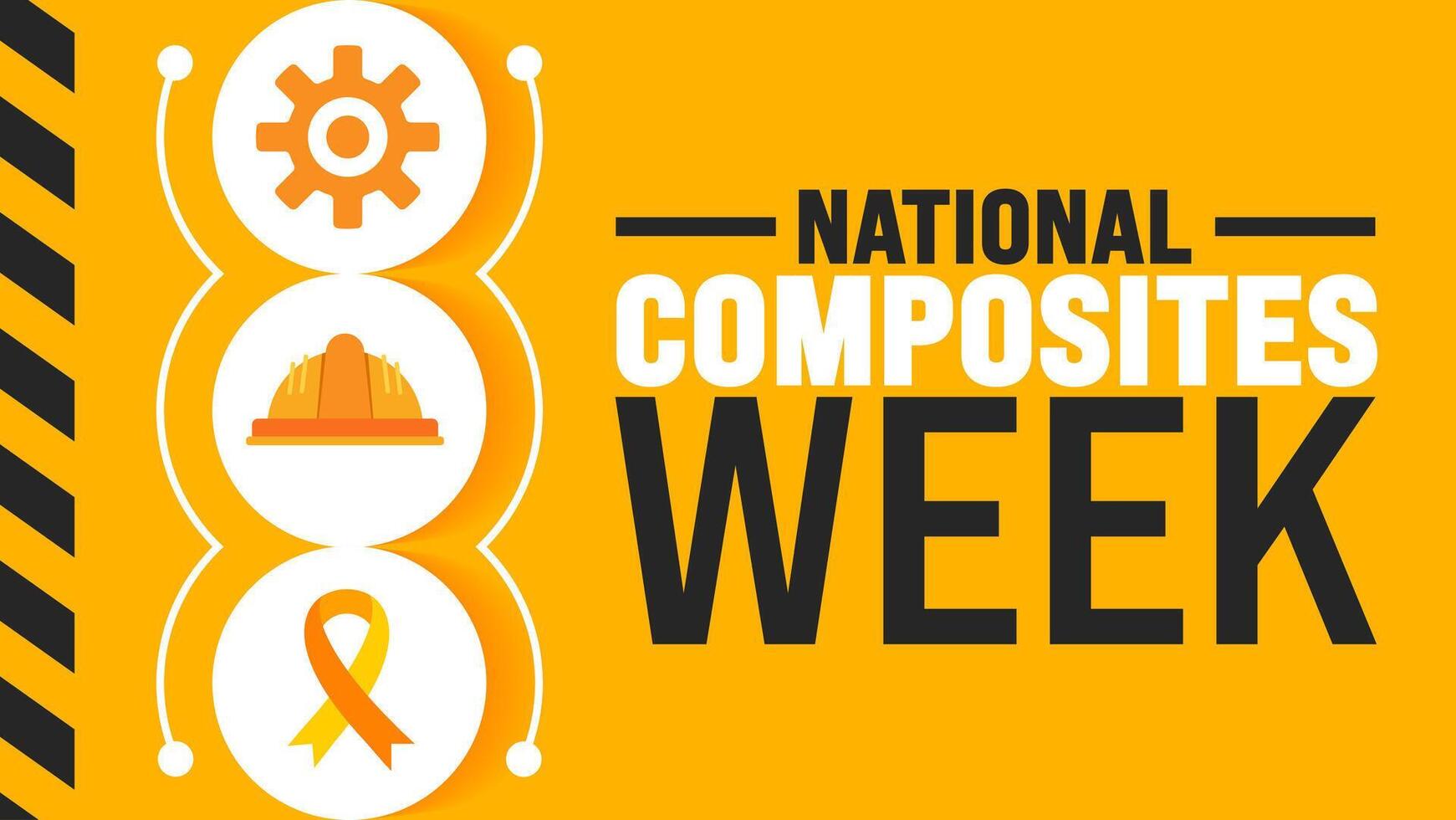 National Composites Week is observed every year in August. Holiday concept. Template for background, banner, card, poster, placard, design template with unique shapes with standard color. vector