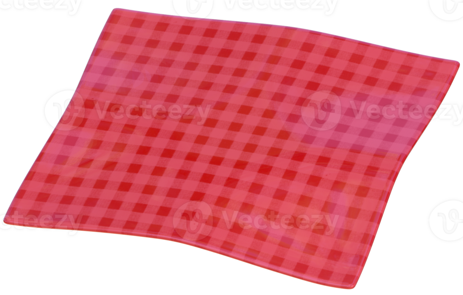 Red picnic blanket 3D cute stationery sticker png