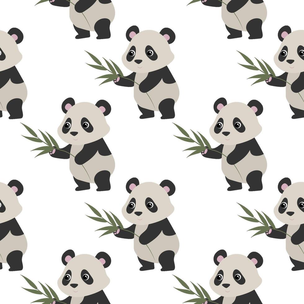 Cute panda Pattern Illustration for Kids vector