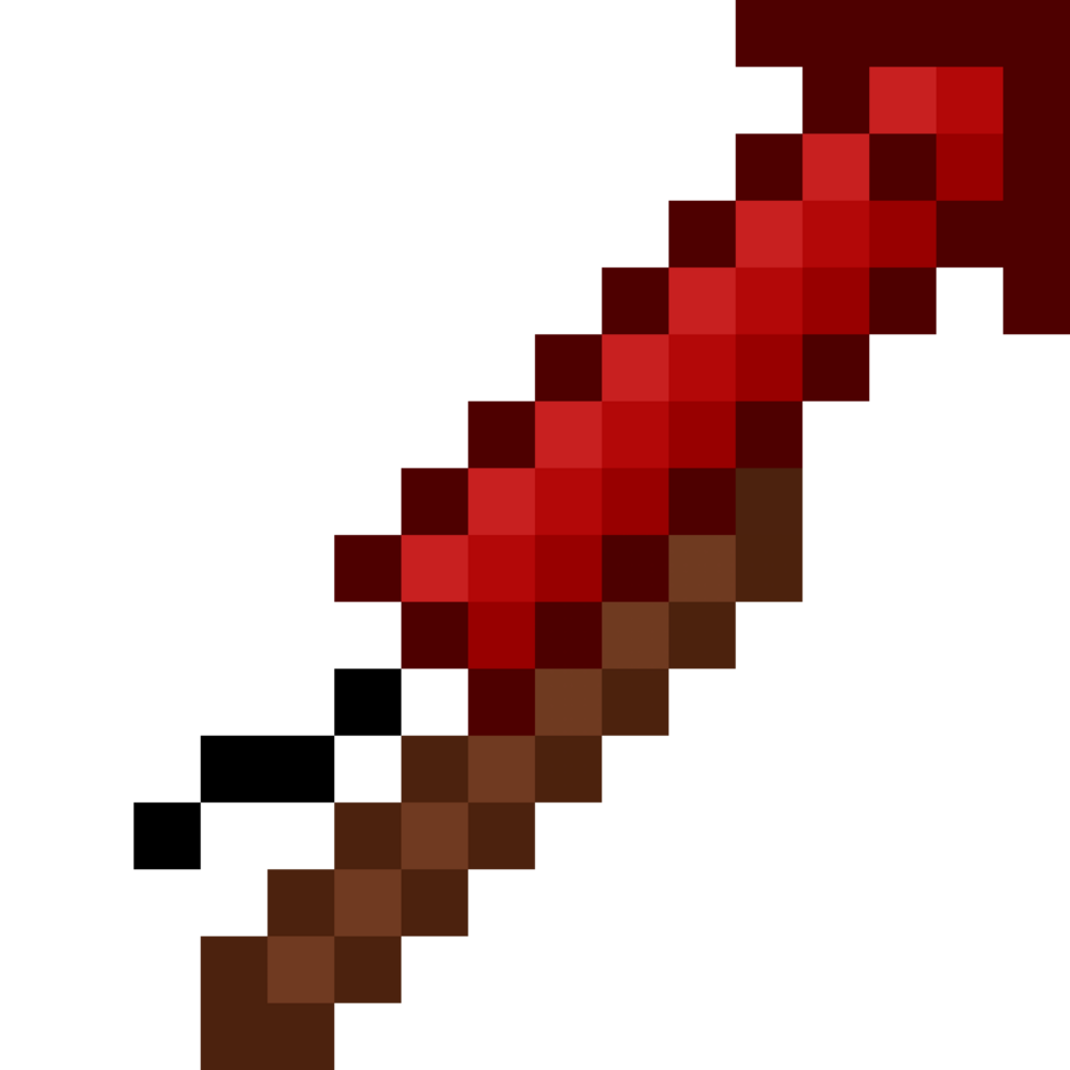 A retro-styled pixel-art illustration of a mini red firework rocket icon. png