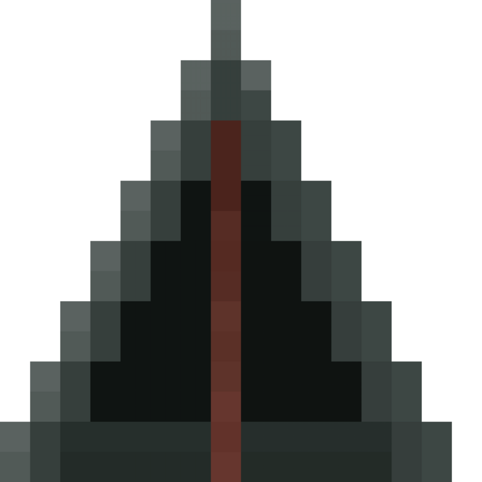 A retro-styled pixel-art illustration of a mini tent icon. png