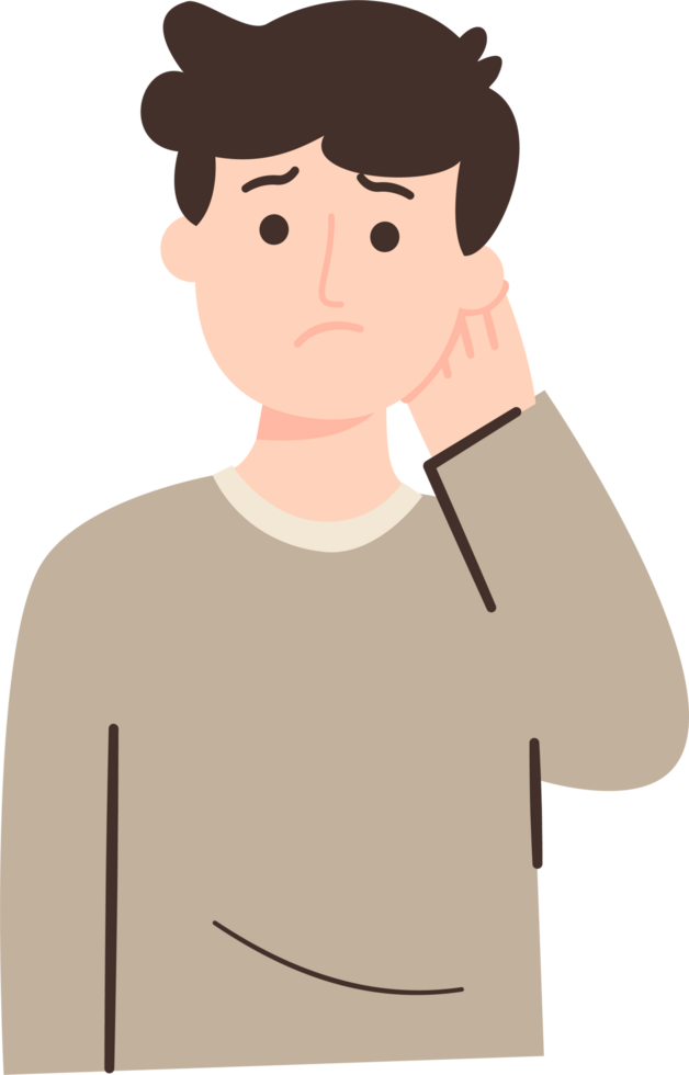 Man Scratching Head in Confusion png