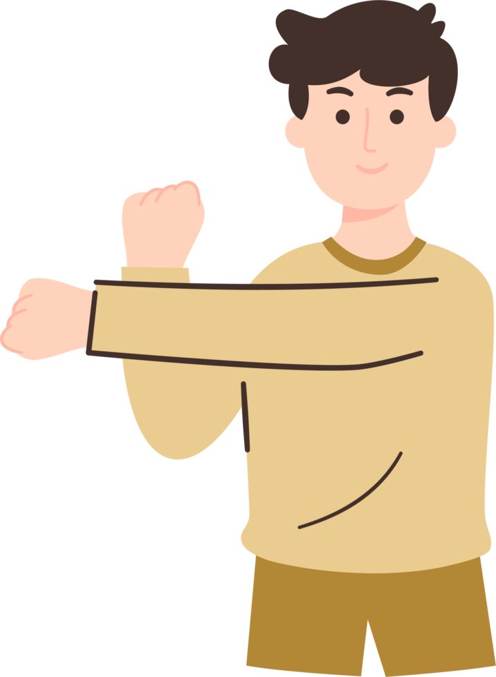 Man doing Stretching and Warmup png