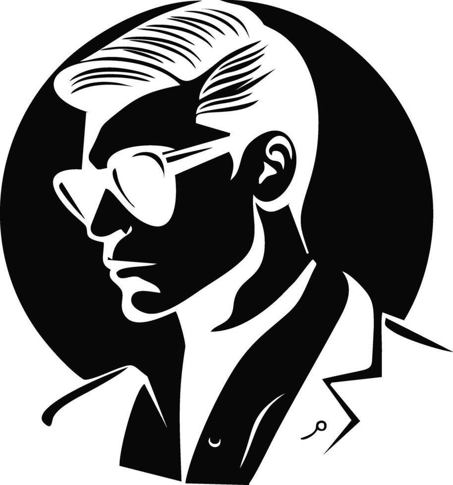 Elegant Man Cool Gentleman Logo vector