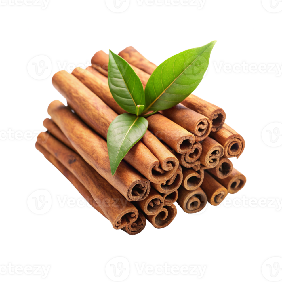 a pile of cinnamon with leaves png
