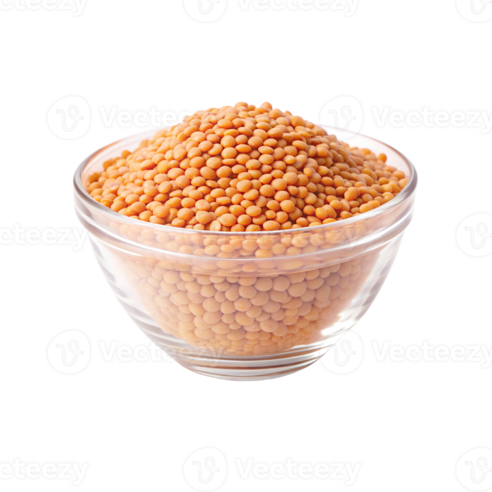 lentils in a glass bowl png