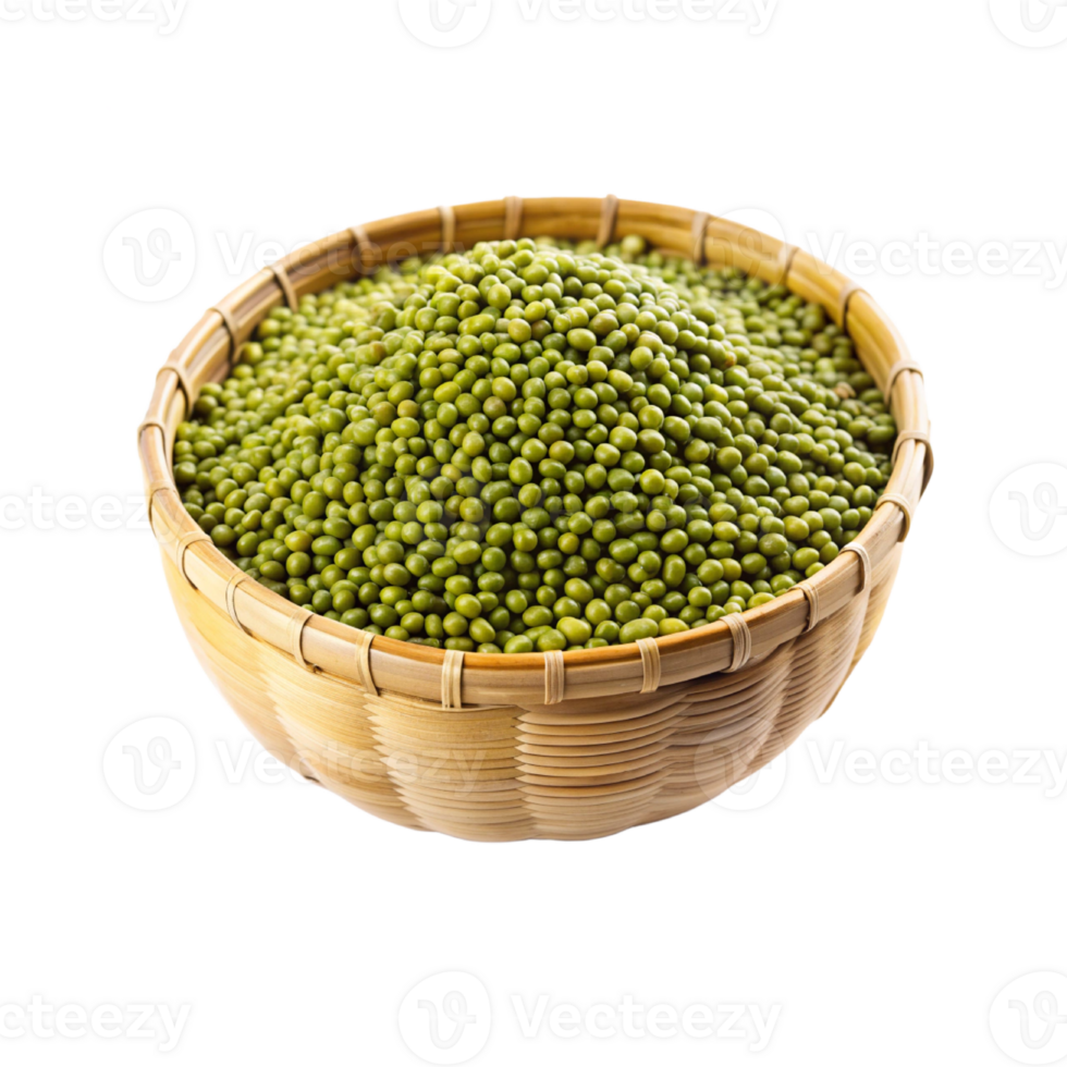 mung bean in a bamboo basket png
