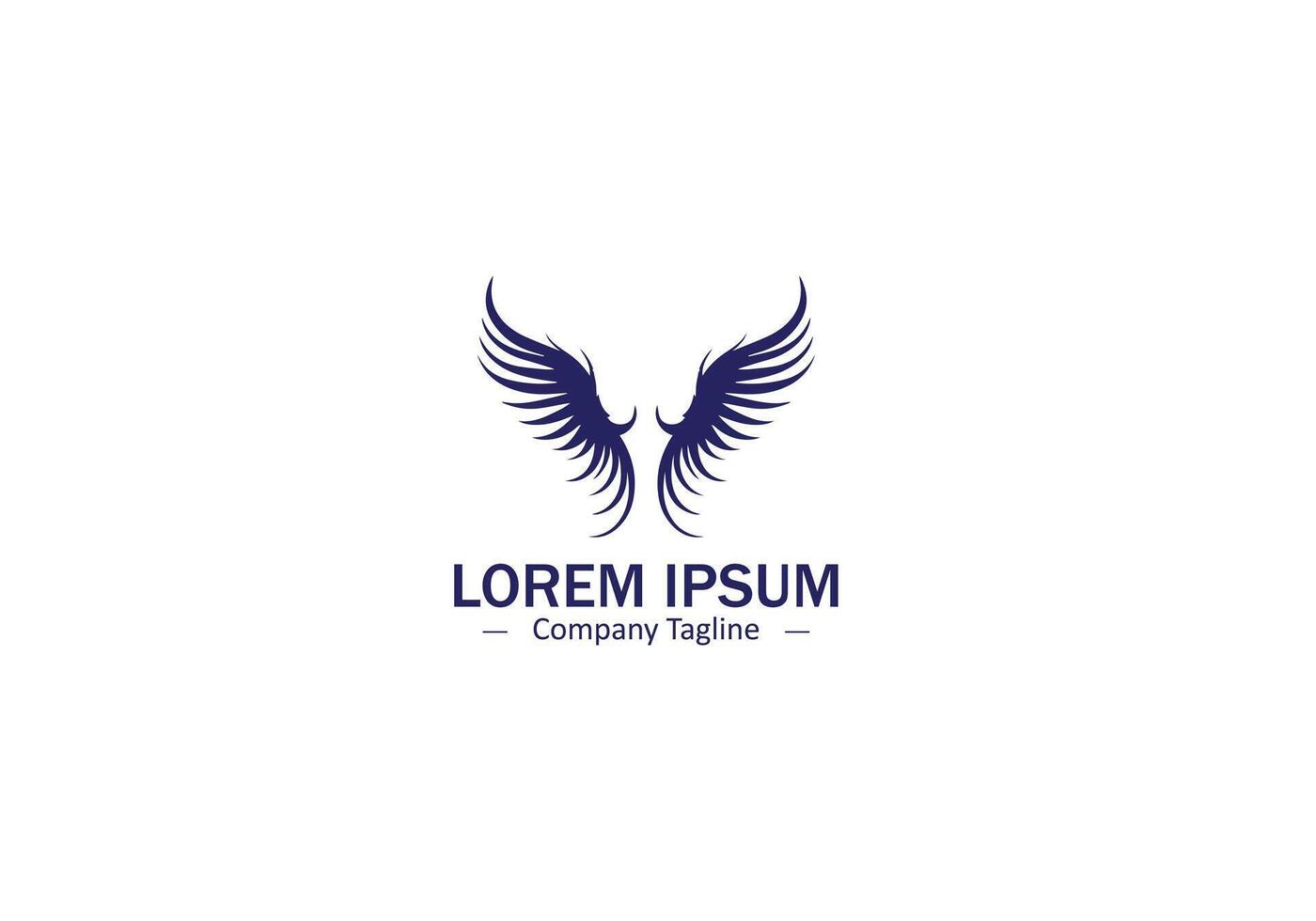 Simple Abstract Wing Feather Icon for Modern and Logo Designs vector