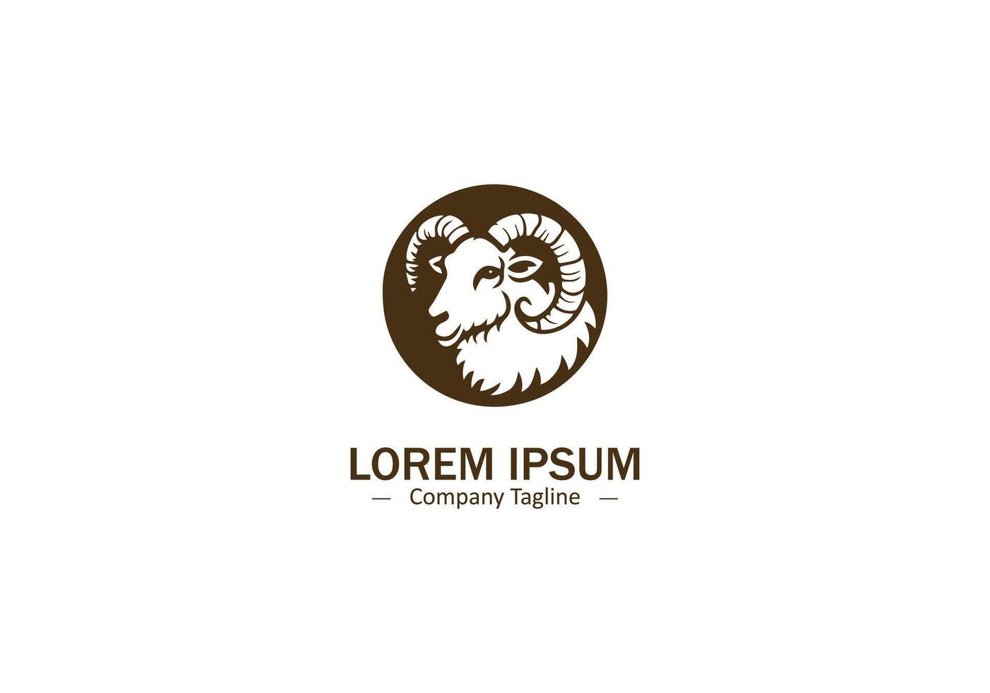 Modern Pet Sheep Silhouette Design in Simple Icon Style vector
