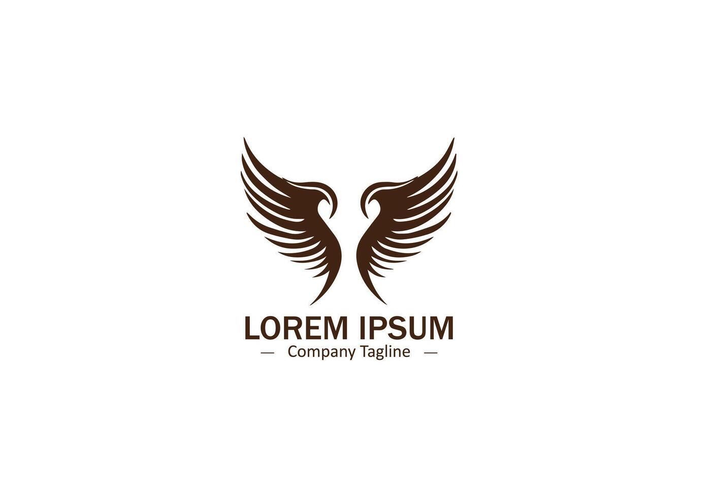 Simple Abstract Wing Feather Icon for Modern and Logo Designs vector