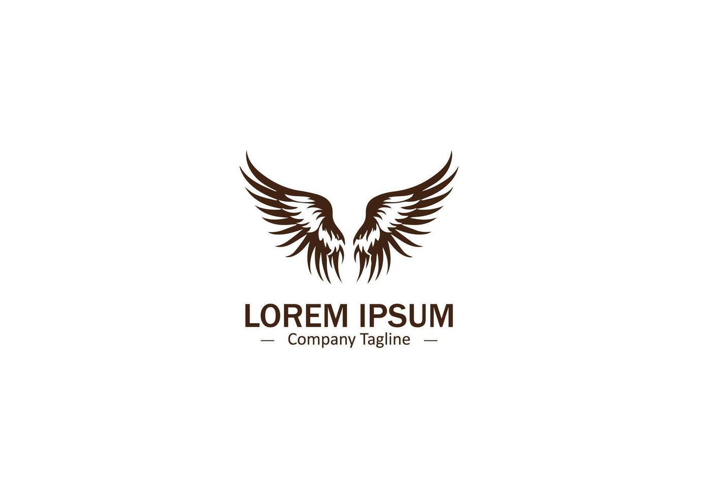 Simple and Modern Wing Feather Icon for Abstract Logo Designs vector