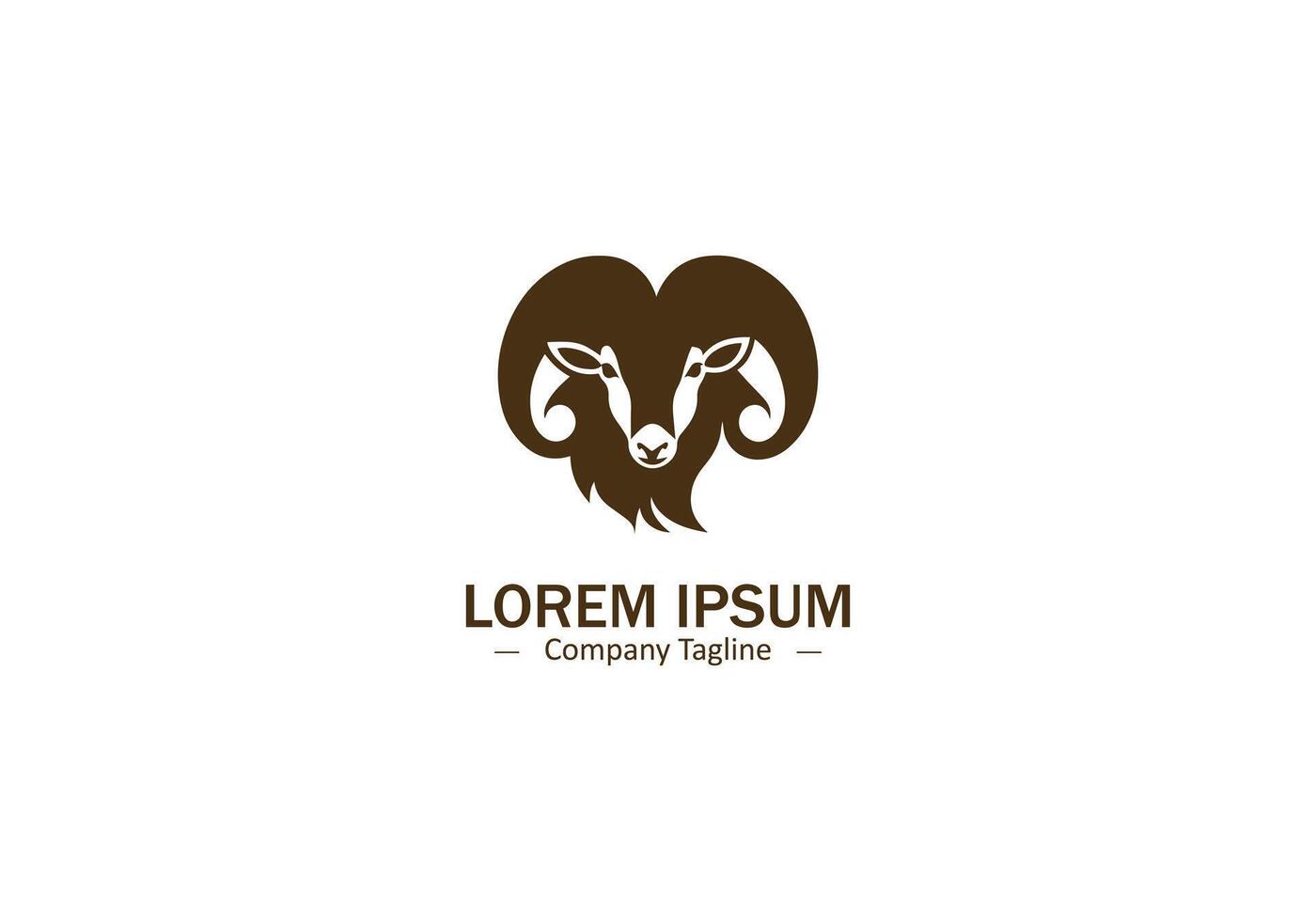 Modern Pet Sheep Silhouette Design in Simple Icon Style vector