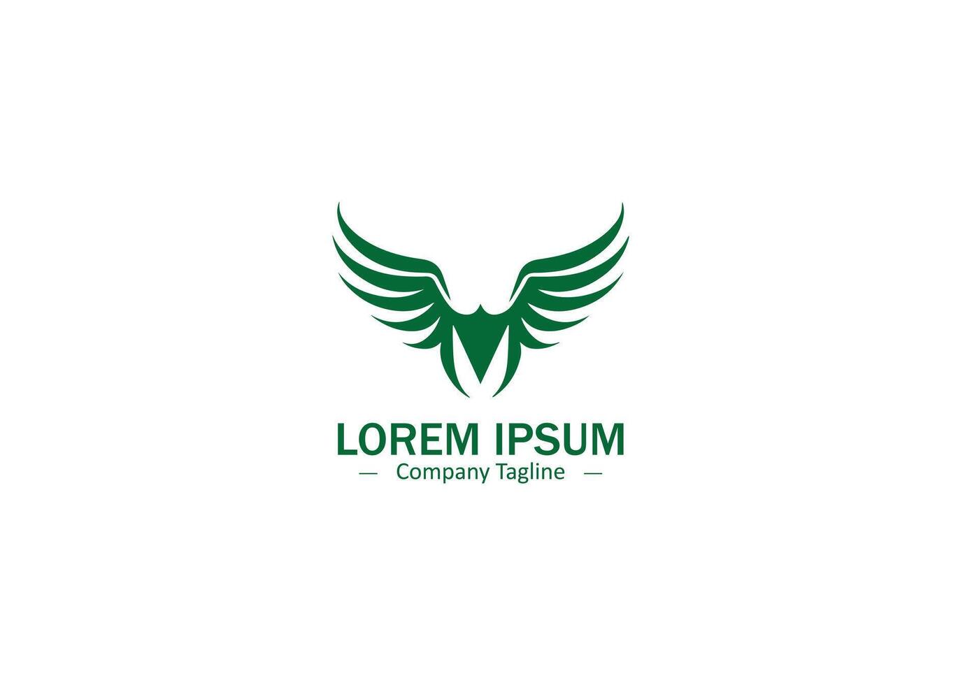 Simple Isolated Wing Feather with Modern Design Elements vector