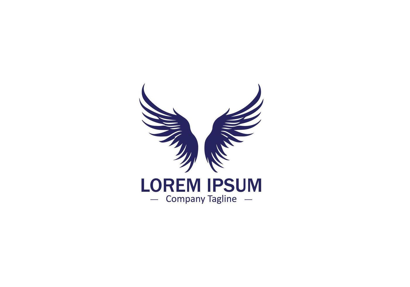 Simple and Modern Wing Feather Icon for Abstract Logo Designs vector