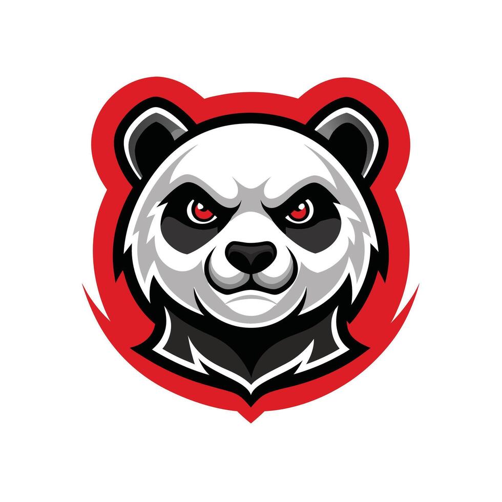 Panda Mascot Logo Design with Modern illustration Concept Style for Badge, Emblem and T Shirt Printing. panda Badge illustration for Sport Team. vector