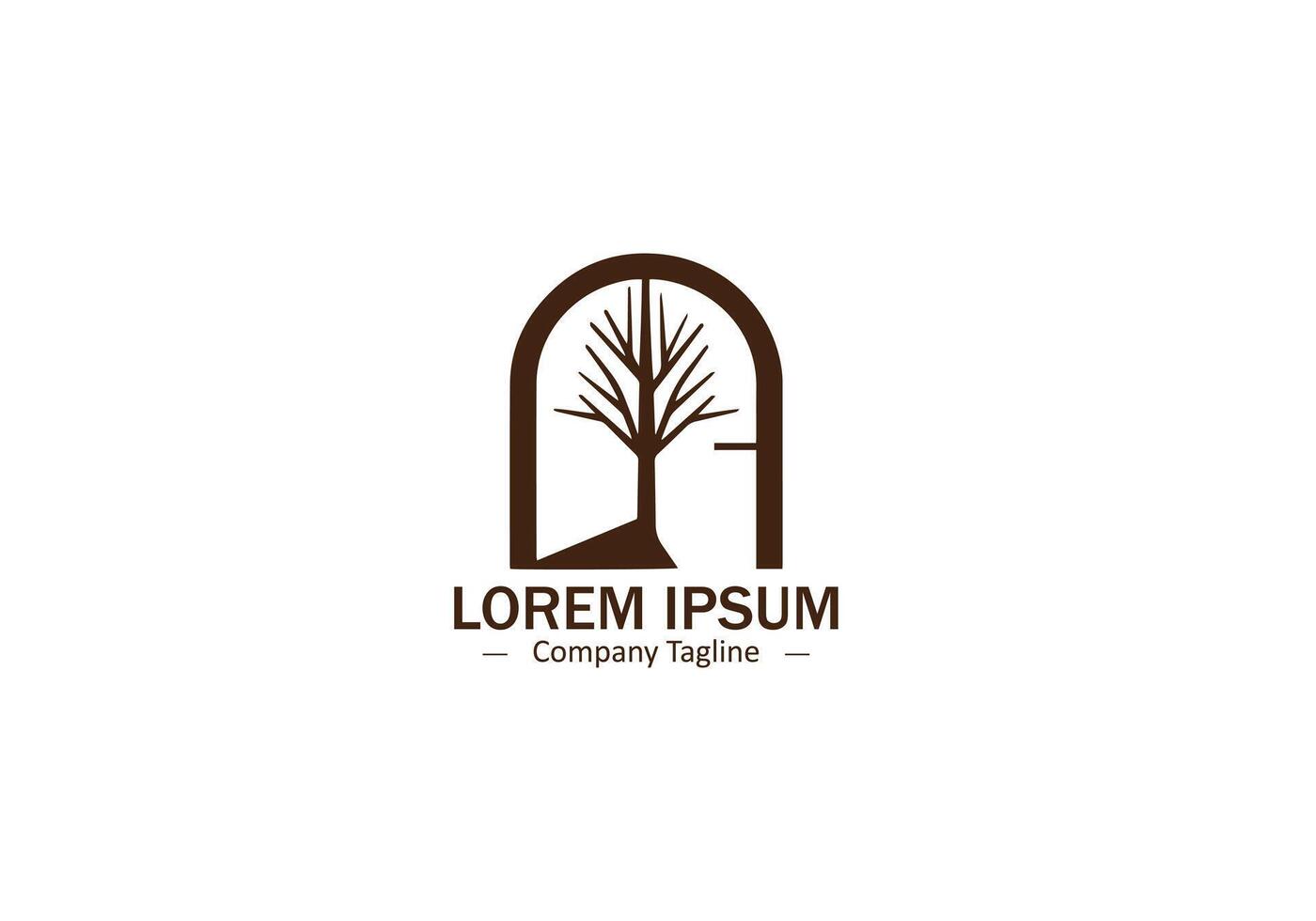 Simple Abstract Door Icon for Modern and Logo Designs vector