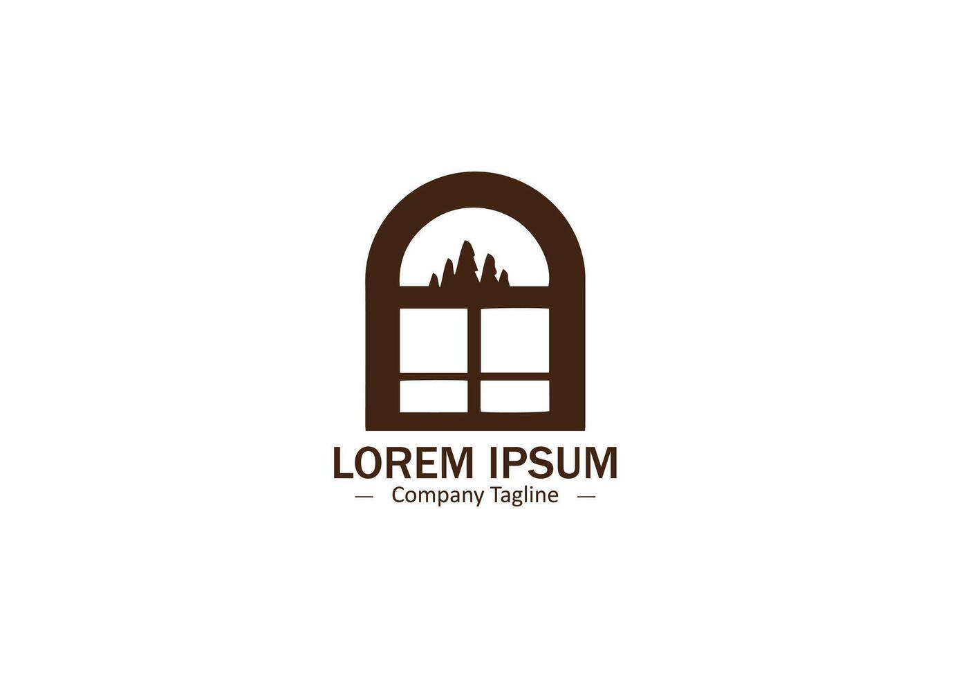 Modern Door Silhouette Design in Simple Icon Style vector