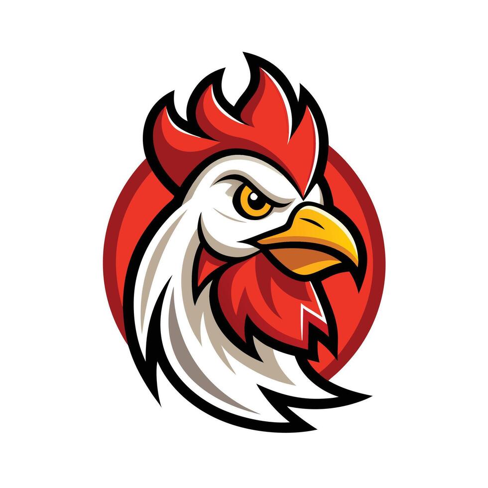 Chicken Mascot Logo Design with Modern illustration Concept Style for Badge, Emblem and T Shirt Printing vector